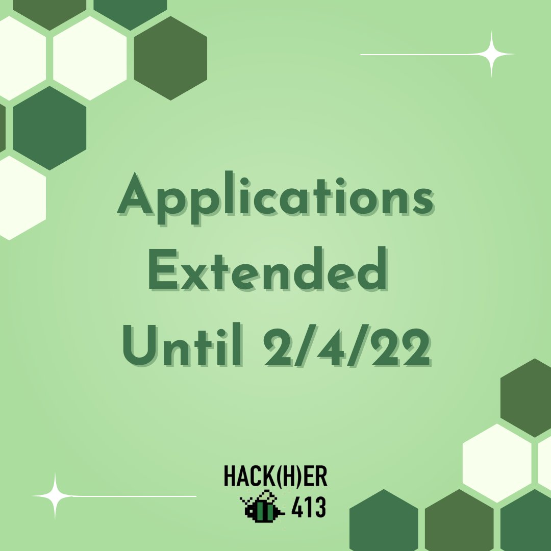 The deadline for submitting your application has been extended until February 4, 2022!

We encourage you to submit your application as soon as possible to secure your spot at our fourth annual hackathon! We will be reviewing applications on a rolling basis 🐝✨