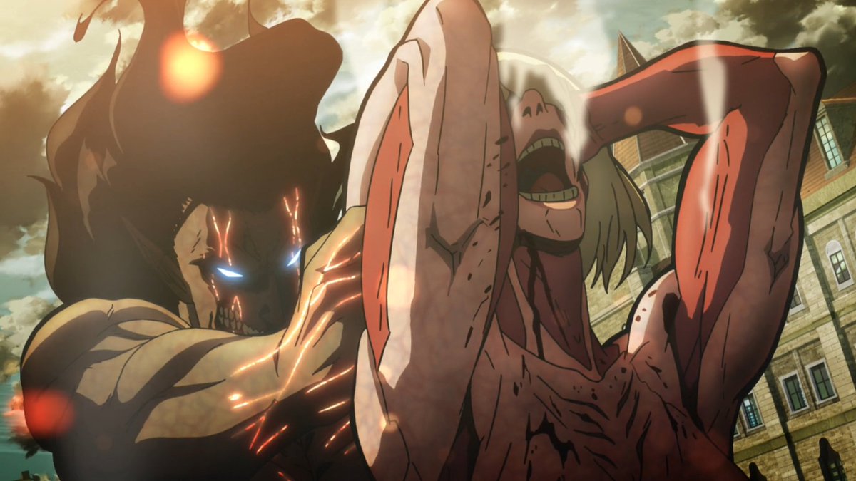 аниме атака титанов эрен титан. атака титанов титан род рейсс. леви против звероподобного. титан бог атака титанов. какие титаны против каких.