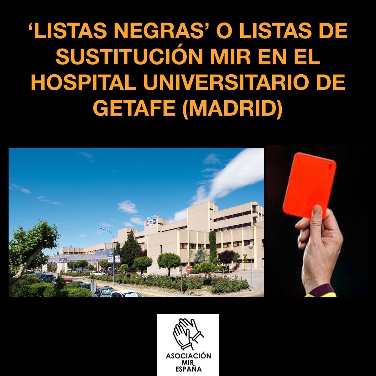 AsociacionMIRe's tweet photo. LISTAS NEGRAS

En el Hospital Universitario de Getafe (Madrid) se hacen listas negras para obligar a los MIR a sustituir a compañeros. https://t.co/KenHvpg3u8