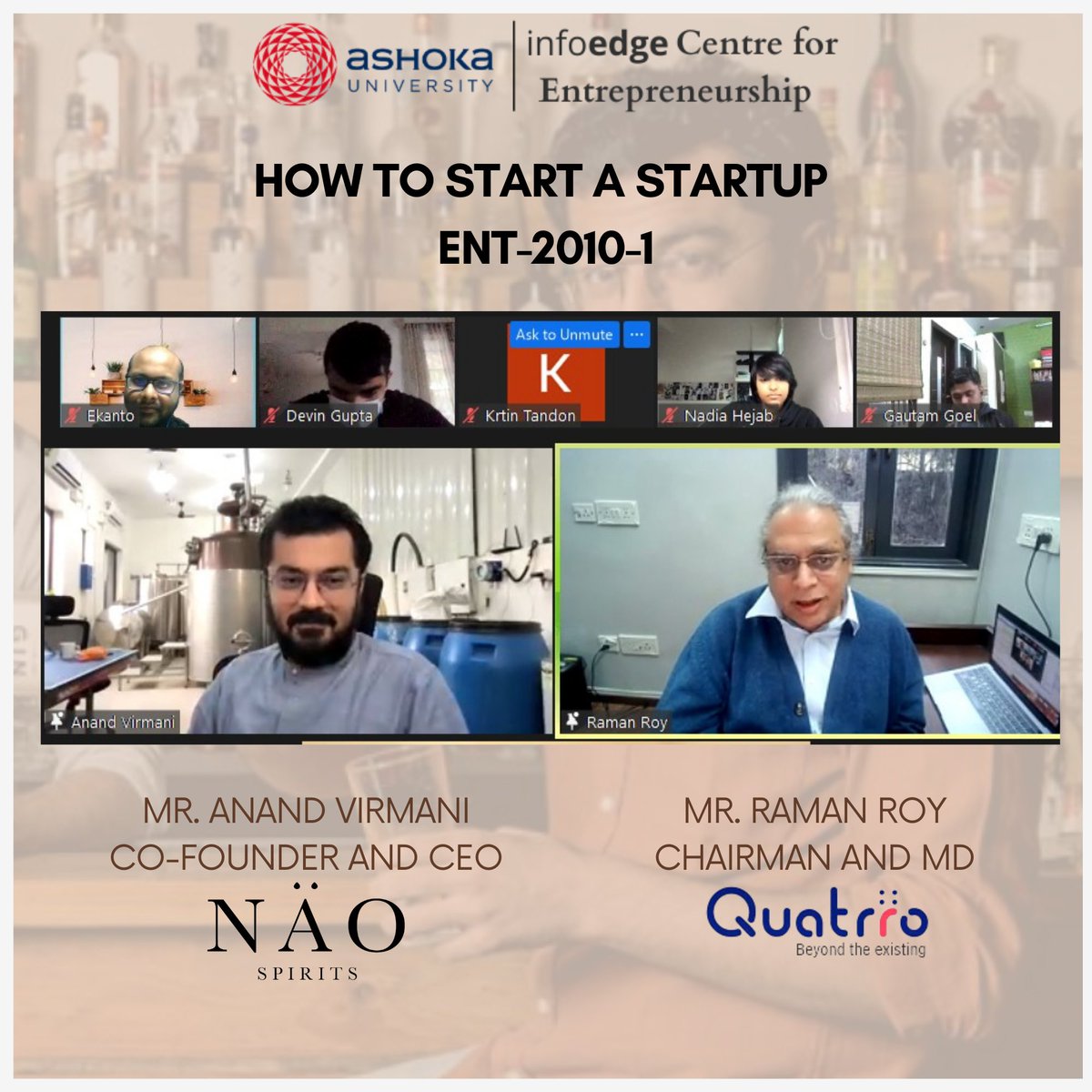 InfoEdge Centre for Entrepreneurship @ Ashoka Univ tweet media
