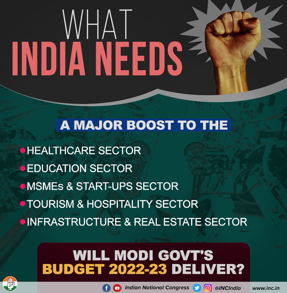 itskevinnewar's tweet photo. Sectors most drastically affected by the mismanagement of the pandemic by the Modi govt, here’s hoping the 2022-23 budget helps to revive them back.

#JantaKiBaat https://t.co/Dzjfr5aI1O