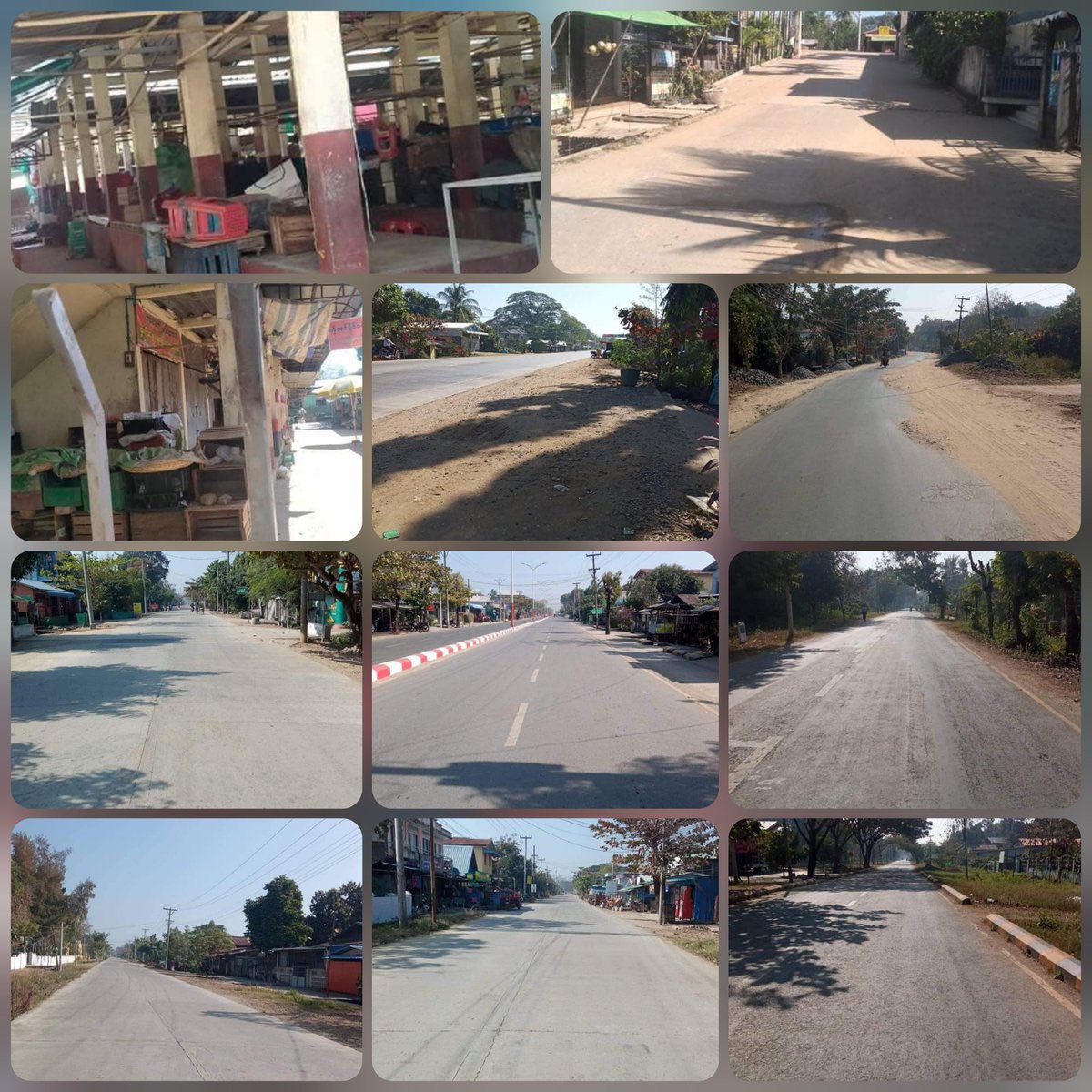 Surroundings of KhinU, and Wetlet township are in SILENT MODE today to take part in nation wide SILENT STRIKE.  #SilentStrike #RedCampaign_1YearOfRevolution #2022Feb1Coup #WhatsHappeningInMyanmar
