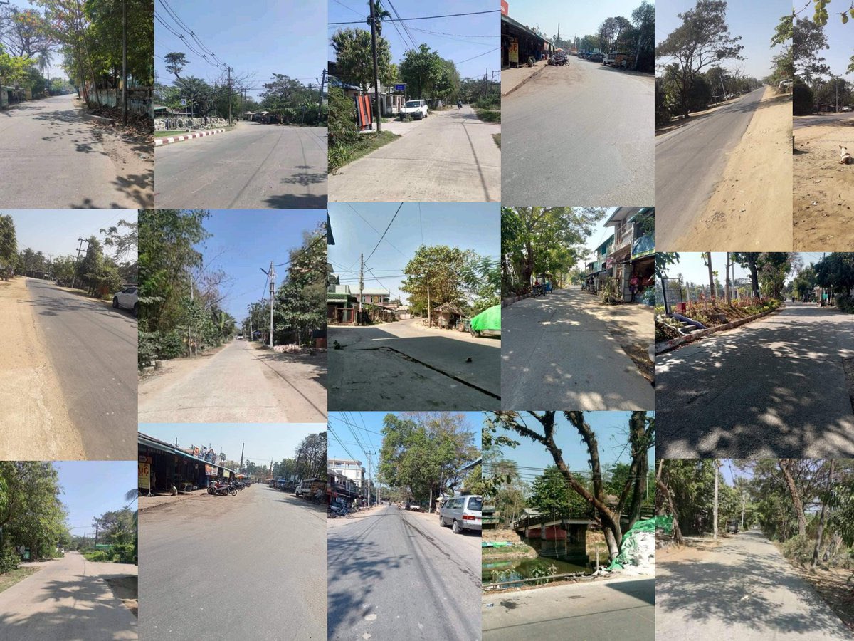 #SilentStrike in Monywa.  Shops are open, but people are clearing in the lead up to the start time of Silent Strike at 10:00 am. #RedCampaign_1YearOfRevolution #2022Feb1Coup #WhatsHappeningInMyanmar