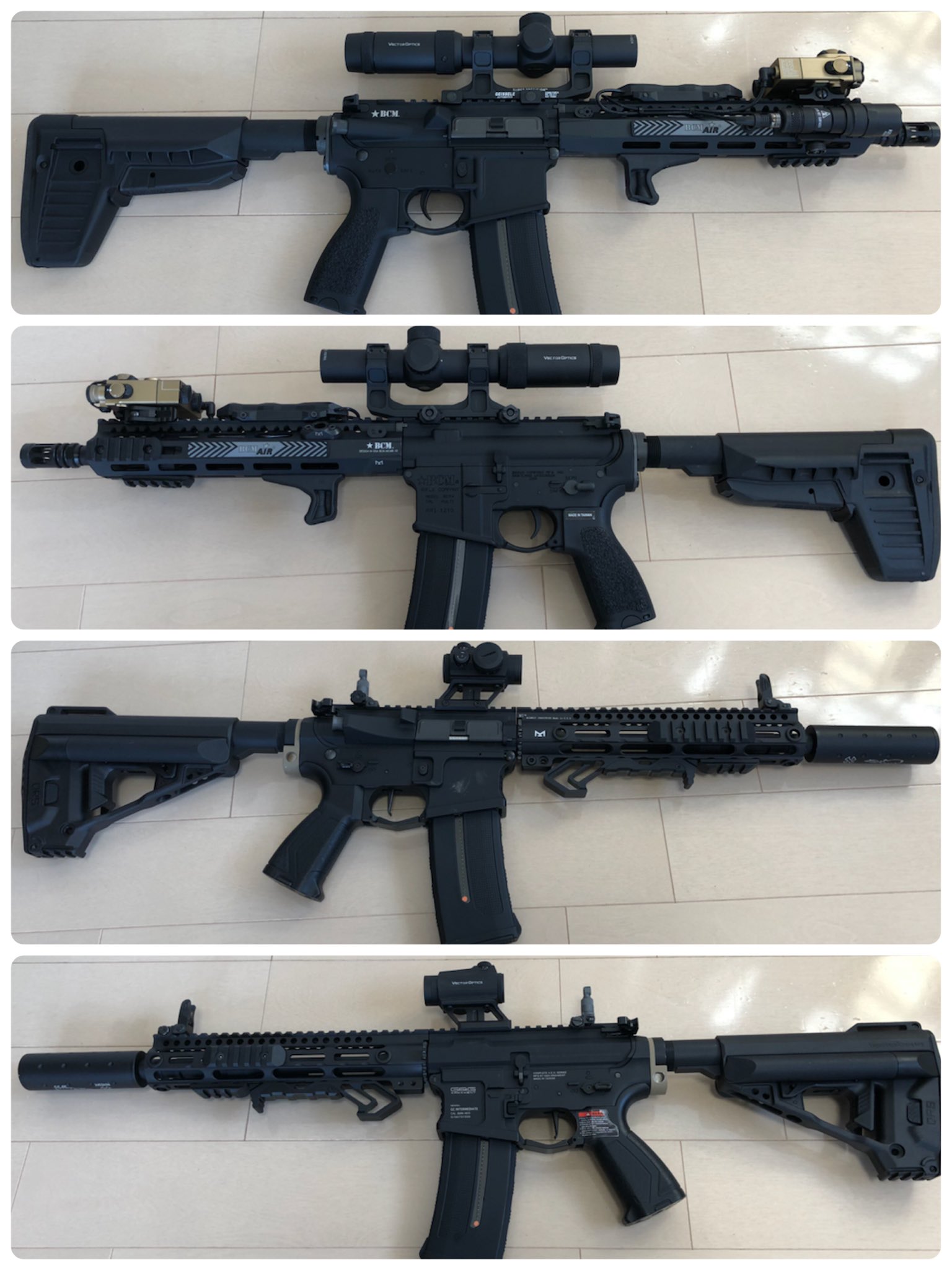 わたる 最近呟いてないからなぁ 増えたんで 久しぶりに載せますか My銃クン達です しかし 撮り方下手やなぁ サバゲー かっこいい横顔 相棒 m Mcmr Arp556 Hk416deltacustom Cqb R Vsr 10 G Spec Hi Cap5 1 Glock18電動 M45a1 Bm45