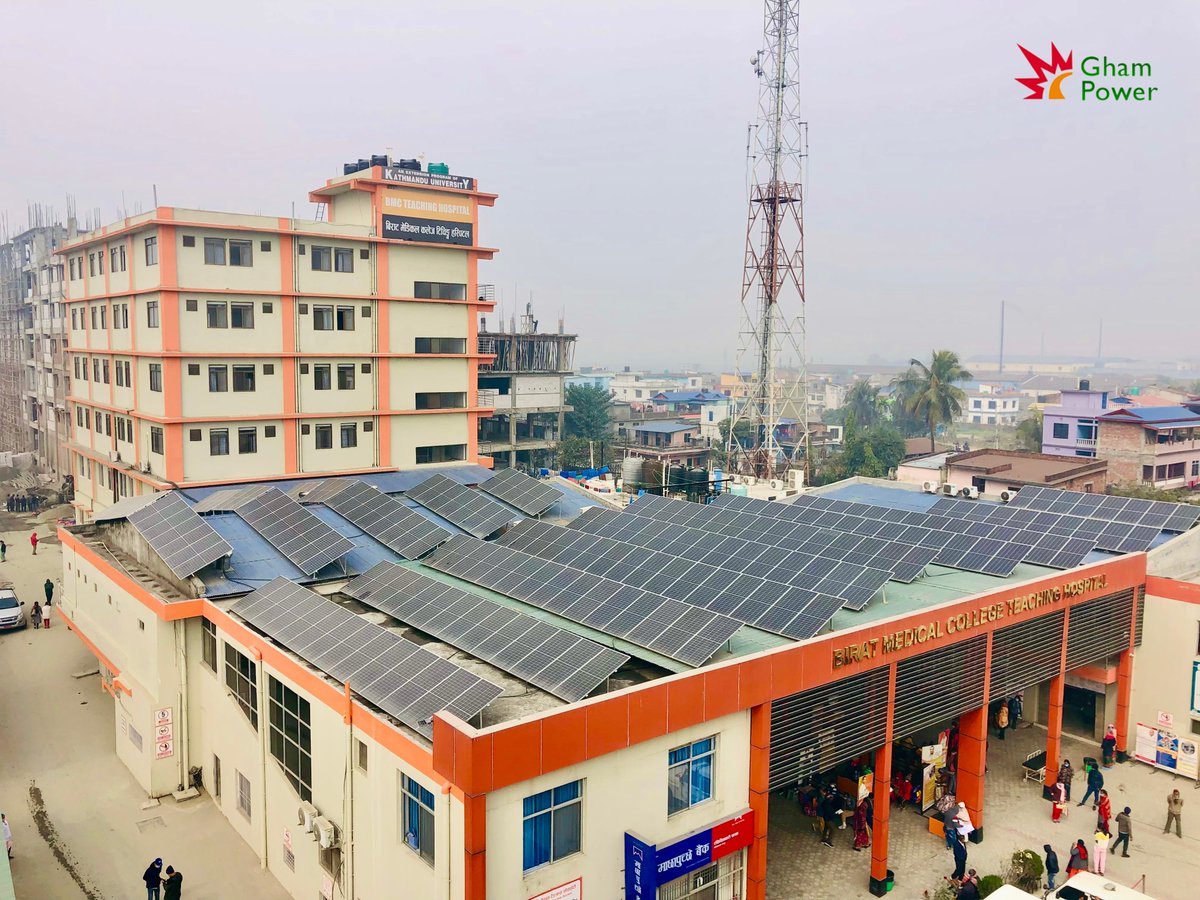 ghampower's tweet photo. Another huge project for the books, Birat Medical College Teaching Hospital is choosing solar to power their hospital! We are proud to be working on sustaining the health industry through renewable alternatives -Let's go BMC and our very own team!
#nepal #nepalnow #nowinnepal https://t.co/OwdriFH6bm