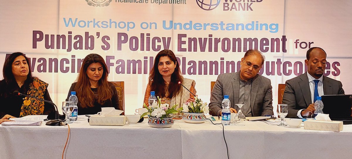 PpifPunjab's tweet photo. Ms Amna Aksheed GM Grants, PPIF was invited to speak at the panel discussion on Understanding Punjab's Policy Environment for Advancing Family Planning Outcome. 

#ppifpunjab 
#govtofpakistan 
#worldbank 
#PWDPunjab 

@WorldBank
@GovtofPakistan  
@QaziYqazi https://t.co/4XsT6v8Gkv
