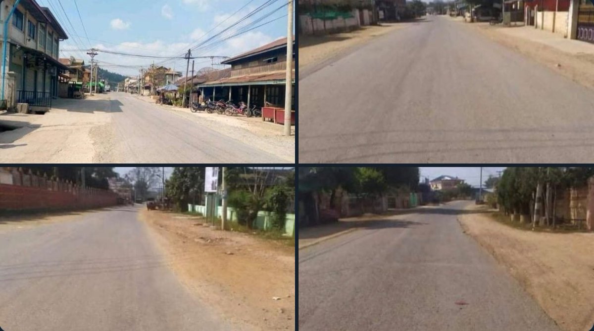 Kyaukme, Shan state, has shut down itself with SilentStrike. We won’t let the military rule us!  #SilentStrike #RedCampaign_1YearOfRevolution #2022Feb1Coup #WhatsHappeningInMyanmar