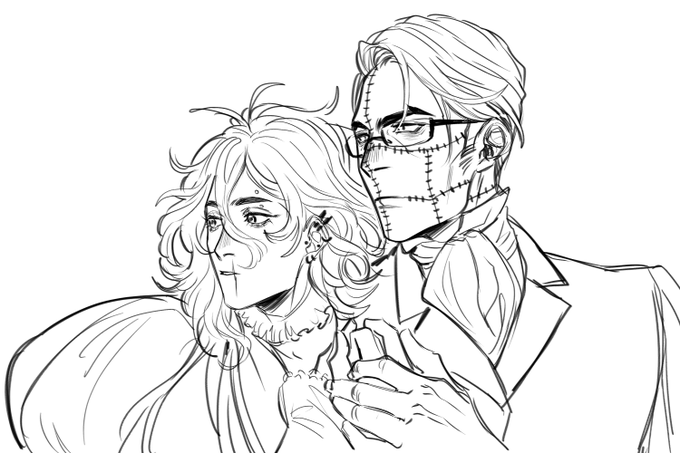 screencap redraw of that one scene in crimson peak but w ocs < :) 