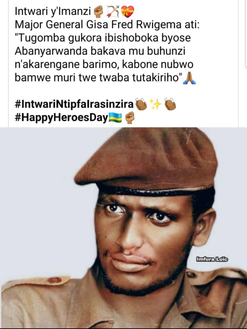 NiyihabaT's tweet photo. Amahoro wenzangu!
Mbifurije Umunsi mwiza w' #Intwari
#Ubutwari burahanirwa muri #byose https://t.co/RWnqgyM6EW