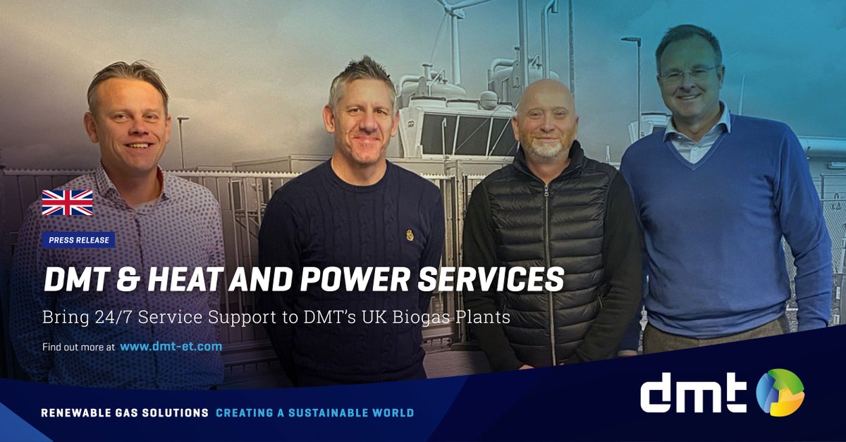 DMT Environmental Technology (@dmt_et) on Twitter photo The long-term strategic partnership between DMT and <a href="/biogasupgrading/">Heat & Power Service</a> will bring streamlined service support for #biogasupgrading plants in the UK! ♻️ Full press release: ow.ly/4VVa50HIKfC
#biogas #biomethane #cng #lng #ukenergy The long-term strategic partnership between DMT and <a href="/biogasupgrading/">Heat & Power Service</a> will bring streamlined service support for #biogasupgrading plants in the UK! ♻️ Full press release: ow.ly/4VVa50HIKfC
#biogas #biomethane #cng #lng #ukenergy