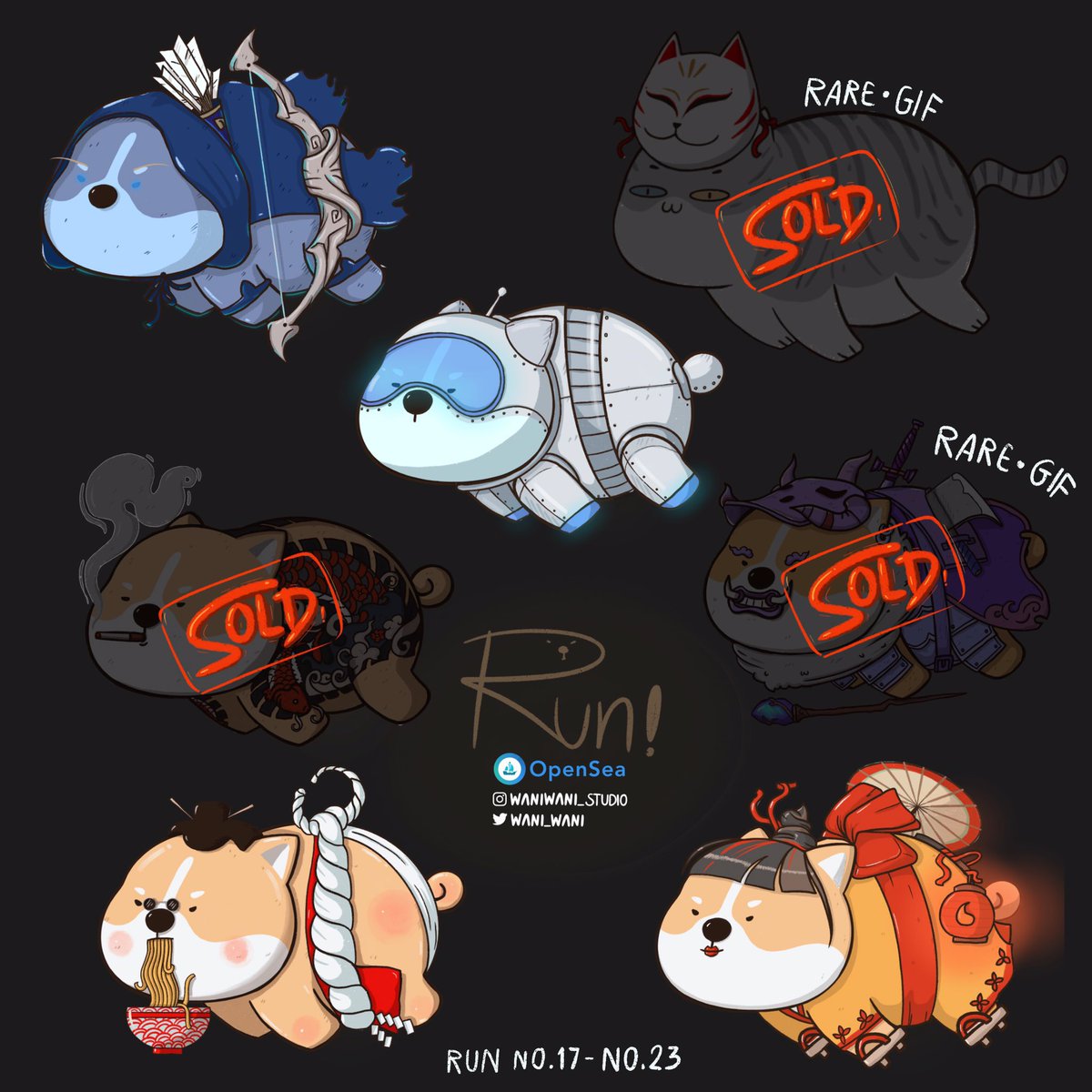 ไม่ได้ลงงานใหม่นาน แต่ก็อยากให้น้องๆ ไปบ้านใหม่อยู่น๊าา 
ตั้งใจว่าจะเริ่มลงชุดใหม่คืนนี้ ฝากชุดนี้อีกรอบนะฮะ บรื้นนนน~
⚡️Run to you now, I hope you like them 0.006-0.009 ETH
thank you 😊 

 opensea.io/collection/run…

#nft #NFTTHAILAND #NFTCommumity #OpenSeaNFT