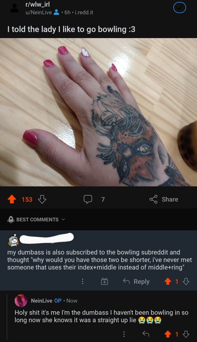 I'm so dumb lmfao #bowling #lesbian https://t.co/O2BOfKO2Y5<a href="/tag/bowling"class="tags">#bowling</a><a href="/tag/lesbian"class="tags">#lesbian</a>