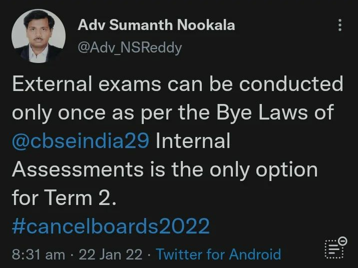 Twiligh11571730's tweet photo. Law creators are law breakers 
#cancelboardexams2022 trend https://t.co/dO3fqrpnUM