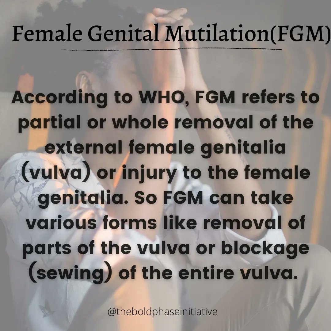 theboldphase's tweet photo. Hey guys, join us this week as we take a closer look at #fgm 👣
First of, did you know there are 4 different types of FGM? Swipe to learn more.
#fgmawareness #endfgm #mhm #theboldphase #periodpositive https://t.co/bgs8DqaMxu