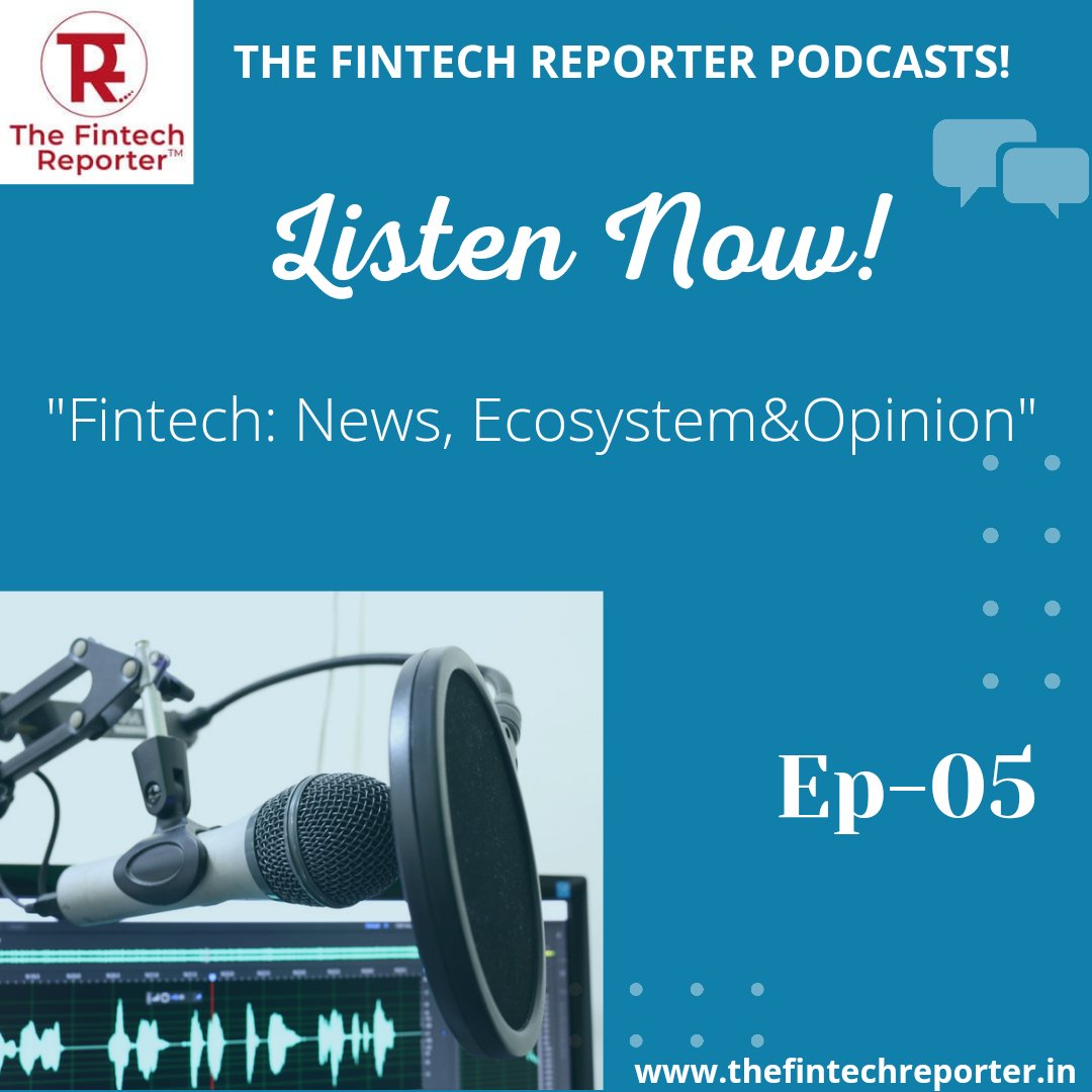 NewsOnFintech's tweet photo. Listen now our podcast
 episode 05

Subscribe to our podcast at
Spotify:
https://t.co/A4DO3YujYk

Amazon Music:
https://t.co/3G0gfjXtQS

Google Podcast:
https://t.co/OeTsLrHee7

#TFR#Thefintechreporter
 #Fintechnews #Fintechupdates #Fintechinterviews
#podcast #TFRpodcast https://t.co/lHlviNpRqQ