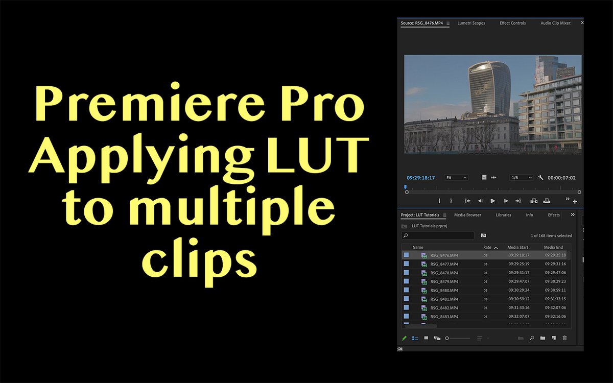 garyschwartz's tweet photo. Want to know how to apply a #LUT to multiple clips in #PremierePro rather than doing it one by one then here is a video I made to show you how.
https://t.co/zPtTVeWae4
#LUTs #PremiereProLUT #canonlog #sonylog #nikonlog #cameralog #filmmaking #videoediting https://t.co/f45livbRFT