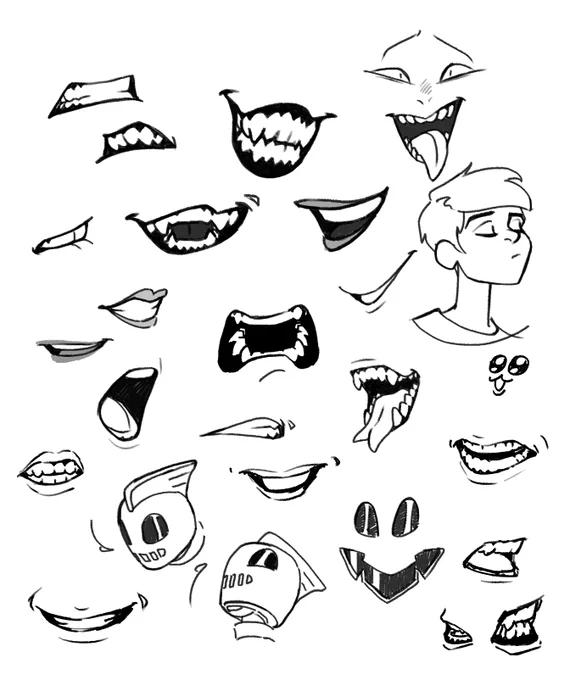 現実逃避の口落書き 