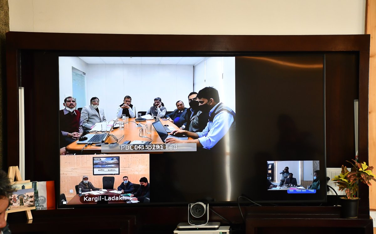 DIPR_Leh's tweet photo. UT Administration is preparing masterplan for #Irrigation, #WaterConservation, & #FloodControl infrastructure in Ladakh.@Sahuajeet reviewed work plan of #PDCOR that will map all existing #WaterSources, #IrrigationNetwork & prepare roadmap for developing infrastructure. https://t.co/mbQU9q1HEu