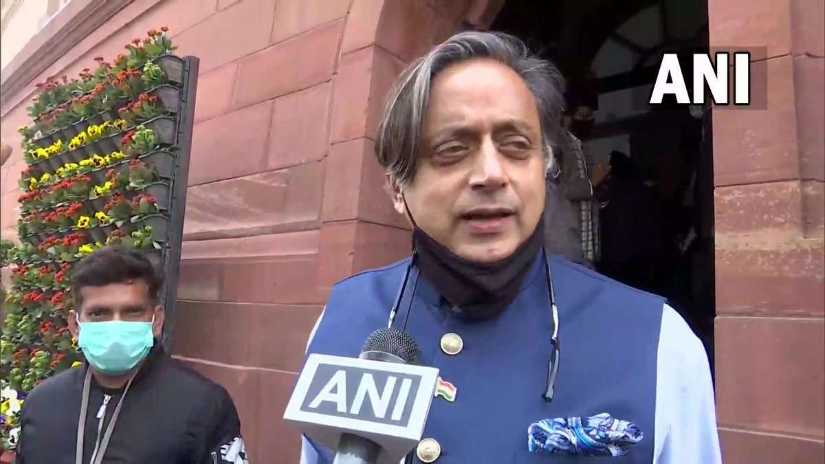 ANI's tweet photo. We are facing terrible inflation and there's no tax relief for the middle class. This is a Budget that seems to be pushing the mirage of 'achhe din' even farther away. Now it's India at 100, we'll have to wait for 25 more yrs for 'acche din' to arrive: Congress MP Shashi Tharoor https://t.co/8tRuKNw8gu