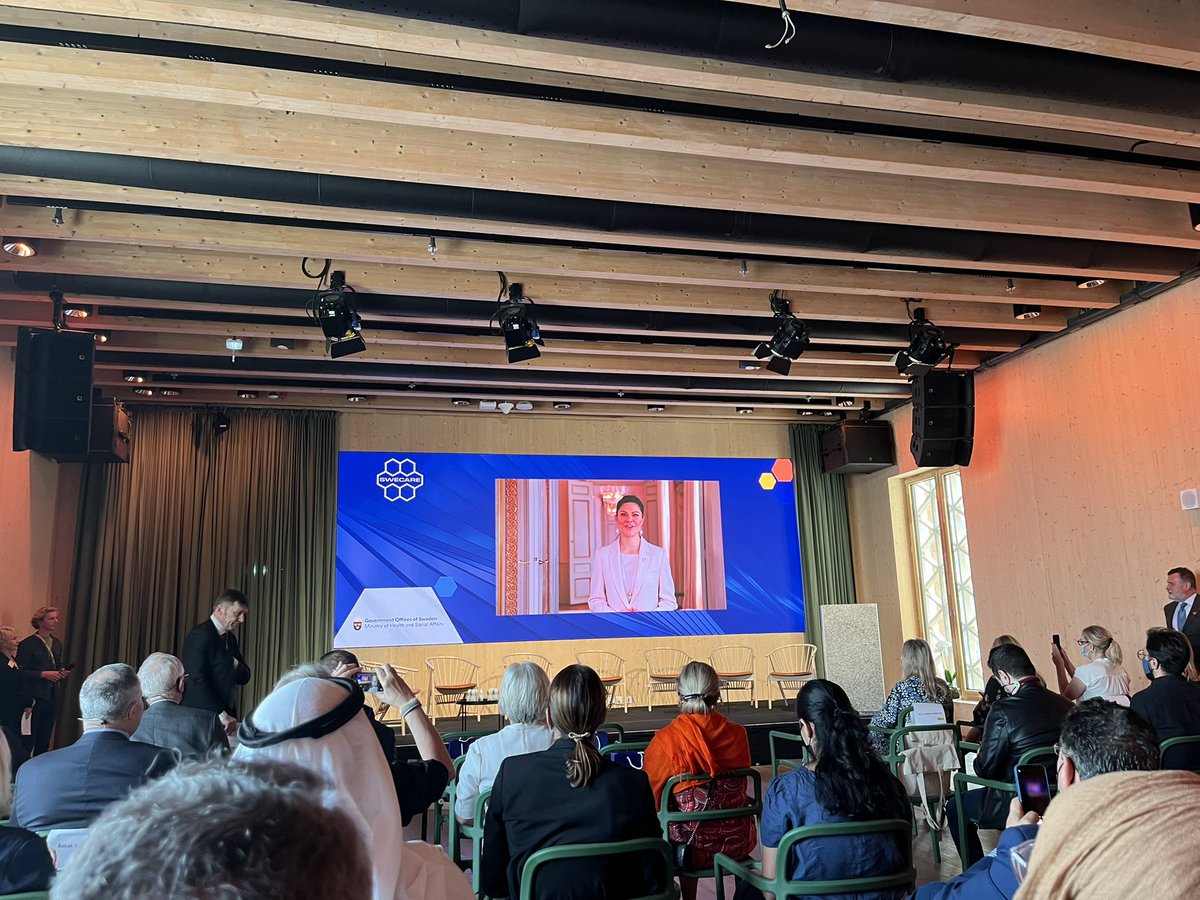 VardPa's tweet photo. Prominent welcome greetings by Crown princesses of Sweden Victoria and Swedish Minister for Health and social affairs, Lena Hallengren, who provided important messages that development flourish out of co-creation and cooperation! #nrpol https://t.co/vr6YEpWYzD