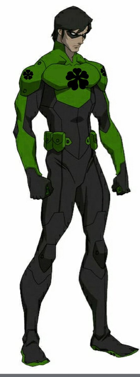 Thecloverism's tweet photo. Name: Connor Sullivan
Other Aliases: Clover
Height: 5'10
Weight: 175 lbs
Power: Healing(Wounds, Illness, and Stamina), Martial Arts, Acrobats, Parkour, Strategy)
Weapon: Nunchucks, Grappler Gun, Vigilante gadgets, Clovebike.
Sexuality : Pan
Hair : Black
Eyes : Brown https://t.co/sxTGOhrUXl