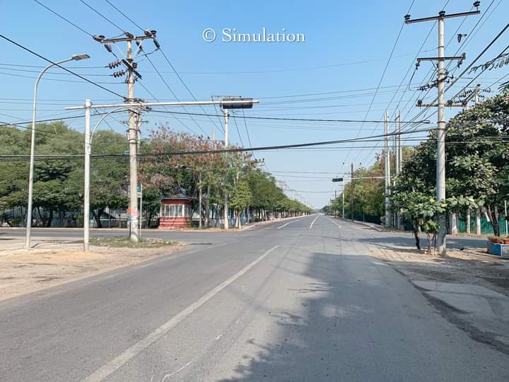 Phu_twt_mm's tweet photo. The whole town is being Silence.
#Mandalay on today.
#SilentStrike
#RedCampaign_1YearOfRevolution
#2022Feb1Coup
#WhatsHappeningInMyanmar https://t.co/Nyyaoj8ErY