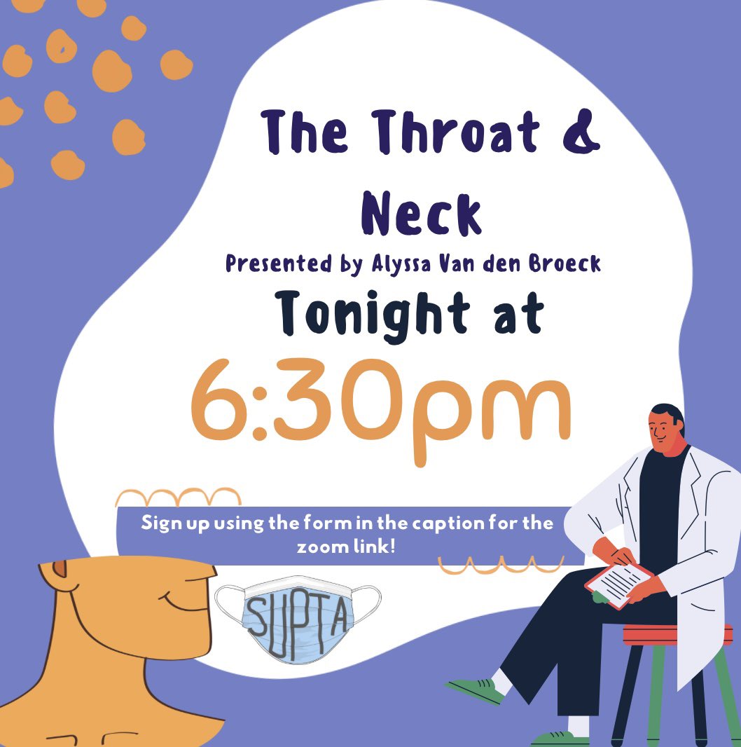 ‼️Tonight at 6:30pm! ‼️

We will not be posting the zoom link on socials anymore folks - only those who sign up using the google form will be able to attend!

forms.gle/m5xXLKhtH4wpvd…

Improve your knowledge for those medical exams and finals coming up! 🦻