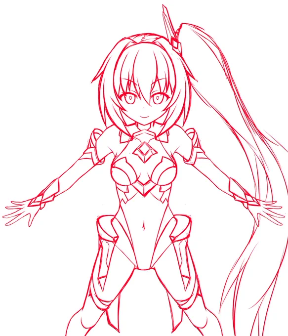 エロ絵じゃないけどえっちな絵になる予定のやつです 