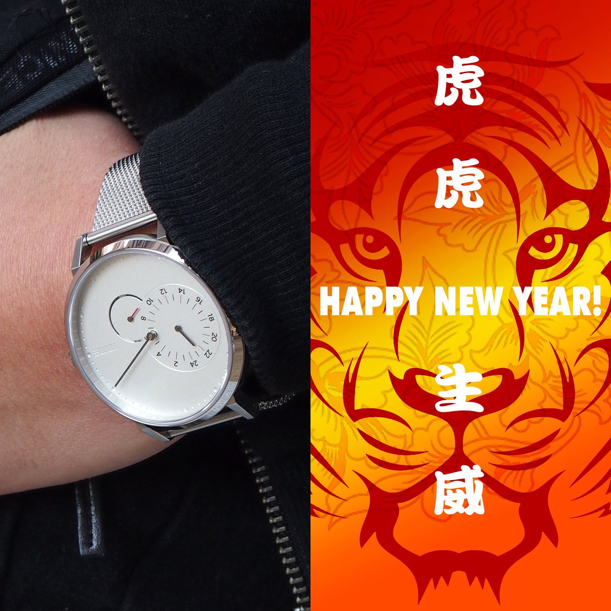 immewatches's tweet photo. Happy Lunar new year! Wishing all of you good health and much success in year of Tiger! 新年快樂｜身體健康｜虎虎生威！ #happycny #cny2022 #blessings #lunarnewyear #mechanicalwatch #microbrand https://t.co/zMbldEk3ES