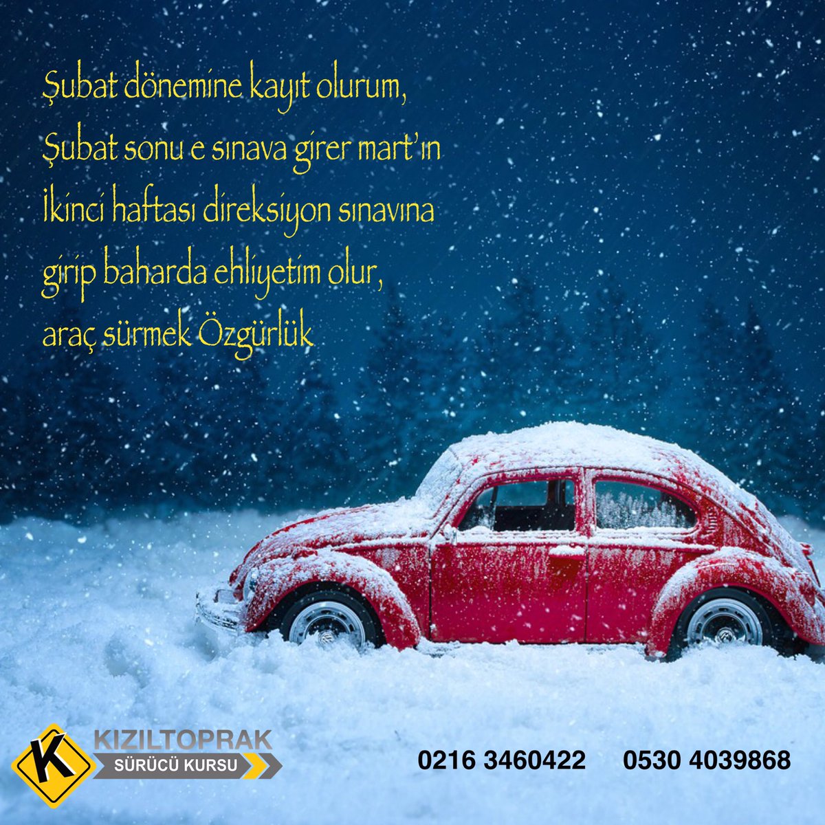 kiziltoprakmtsk's tweet photo. #Subat  dönemine kayıt olurum,
Şubat sonu e sınava girer #mart’ın
İkinci haftası direksiyon sınavına
girip baharda #ehliyetim olur, https://t.co/udWK1iSyiS
