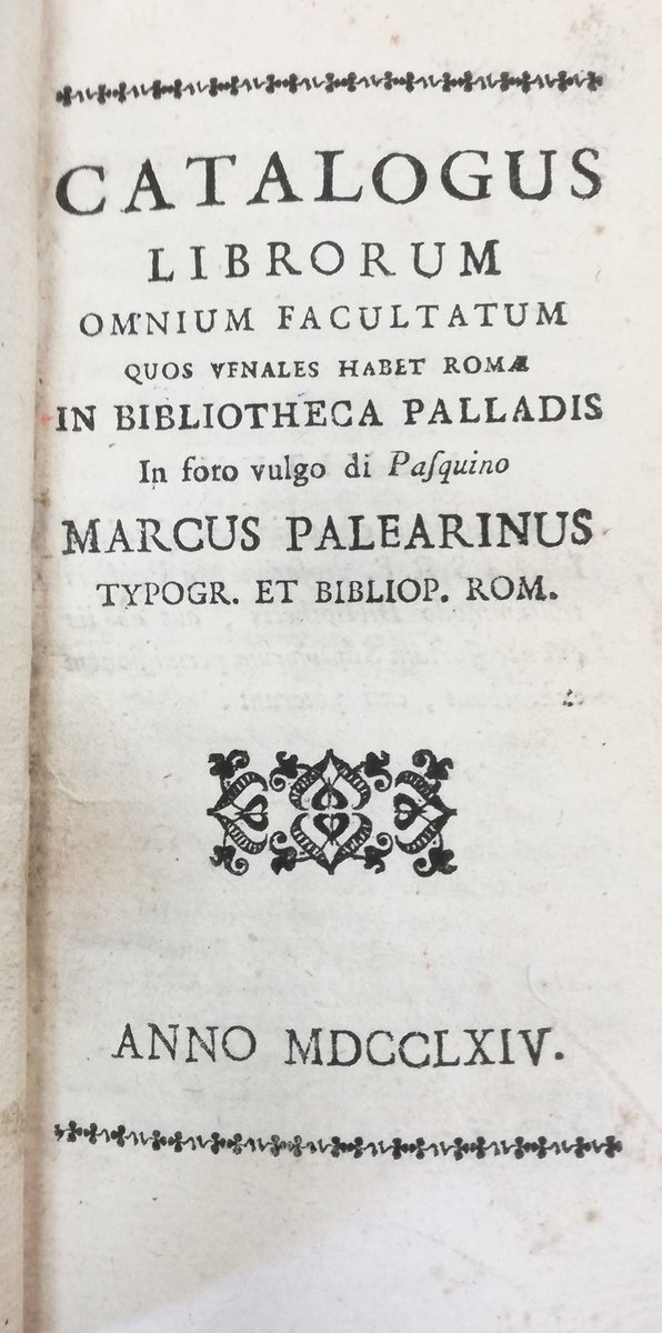 pruedar's tweet photo. ¿Queréis encontrar obras del XVI en el mercado italiano del libro? Quizás os apetezca ir de compras por Roma con el Catalogus librorum (1764) del librero Marcus Palearinus (@bibliotecasusal BG-48092). https://t.co/vyBOyz87uh