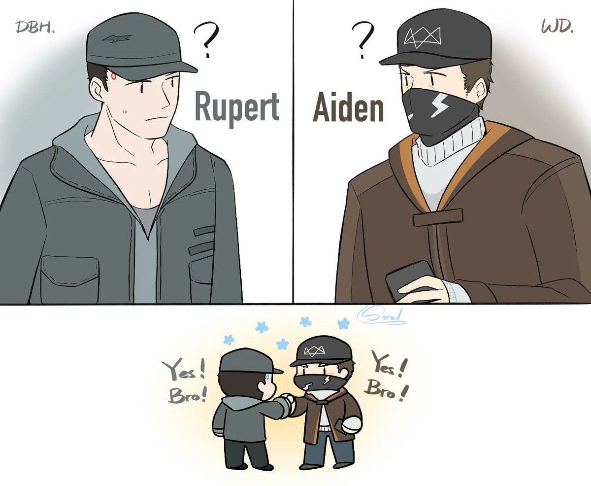 SoralViper's tweet photo. 🤣similar

#detroitbecomehuman 
#dbh  #watchdogs 
#dbhrupert #aidenpearce https://t.co/lnBYkZCFxs