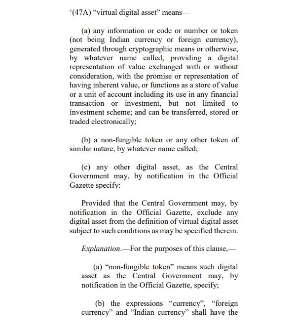 Deishma's tweet photo. Budget 2022:

- 30 % Tax slab on Digital Asset w.e.f 1st April 22
.
Any thoughts?
.
As per bill, Digital Asset is termed as below👇
.
#BudgetSession2022 https://t.co/rini7mCs5j