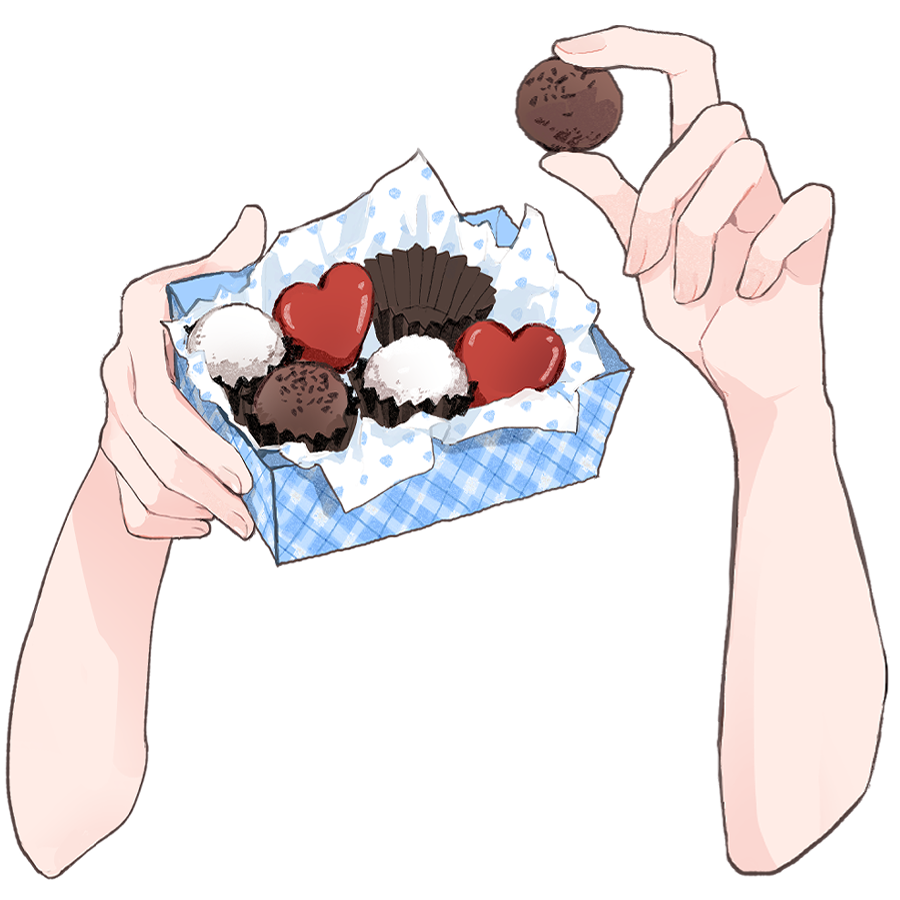 バレンタイン向けの素材こしらえました！ 愛情たっぷり手づくりっぽい