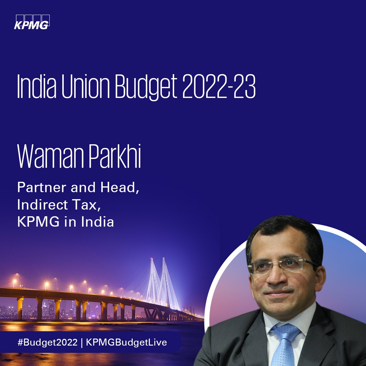 KPMGIndia's tweet photo. #Budget2022 | Government wants to use #informationtechnology to drive efficiency in the economy whether it is agriculture, education, health or governance. This is a sound move as it means better return on every rupee spent: Dr. @wamanp, @KPMGIndia | #KPMGBudgetLive https://t.co/BRV2iRwEas