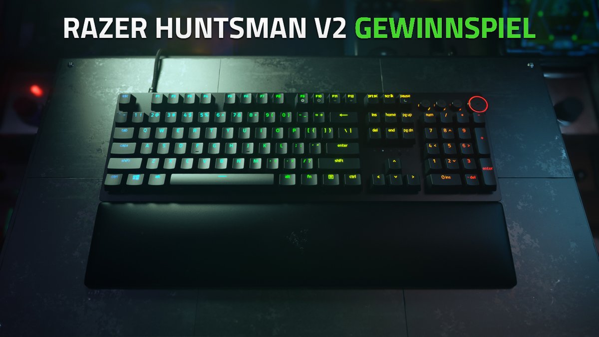 RazerGermany's tweet image. Du wolltest schon immer eine Razer Huntsman V2 gewinnen? Hier ist deine Chance!💚

- Folge @RazerGermany 
- kommentiere so oft wie du willst 😲 

Das Kommentar mit den WENIGSTEN Likes gewinnt - lets go!🐍 #Razer