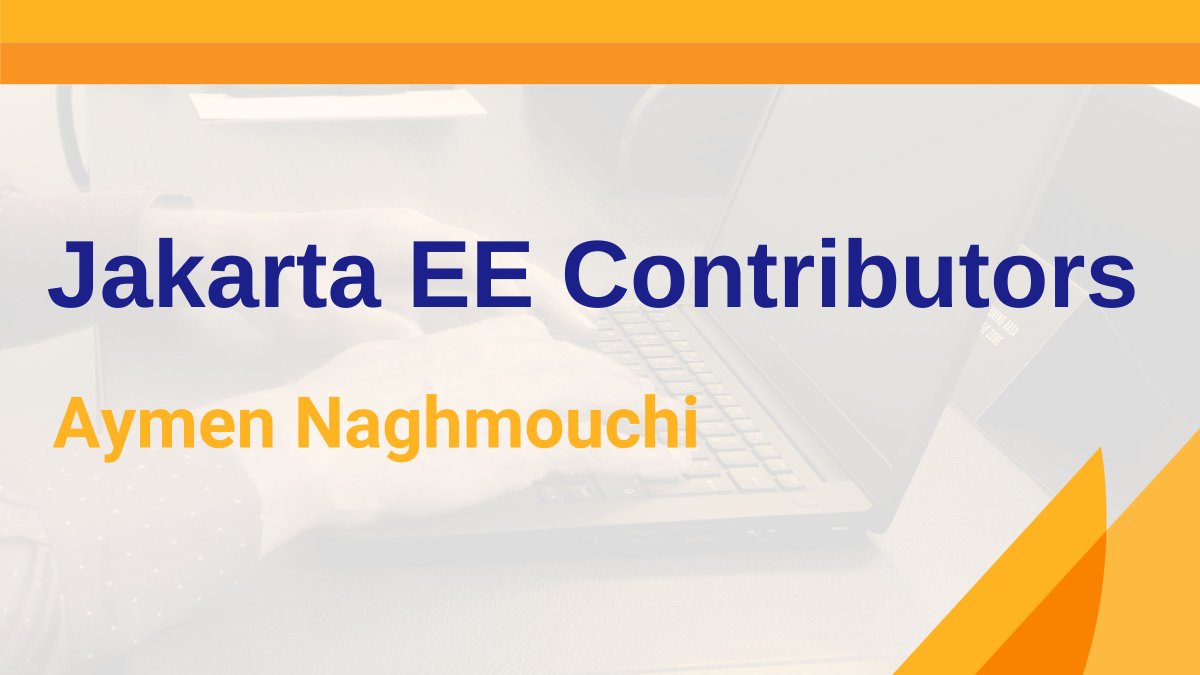 JakartaEE's tweet photo. Congrats to Aymen Naghmouchi, a new #JakartaEE contributor to Jakarta Concurrency. Learn more about the specification project here: https://t.co/gL7vV6IVOu #JavaEE #opensource #CommunityIsKey https://t.co/lPiLVylEHS
