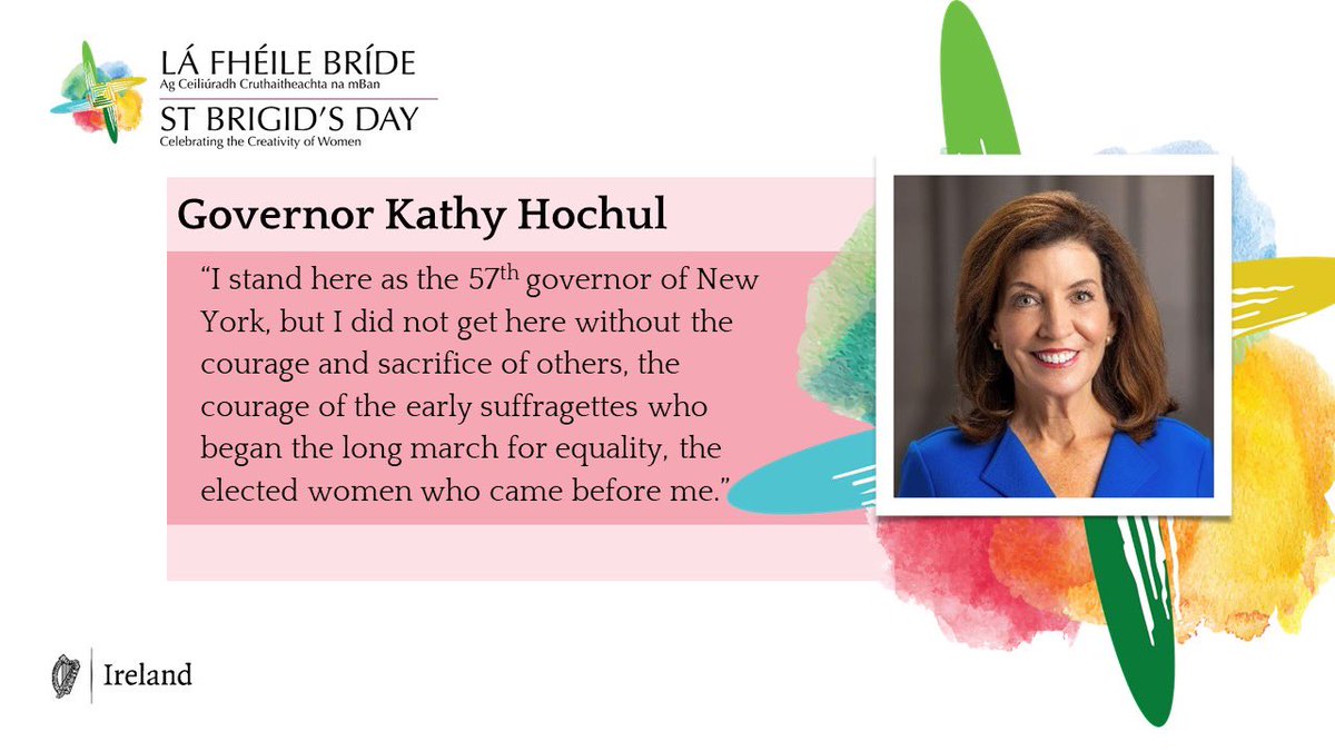 This St Brigid’s week, we are celebrating women blazing a trail in New York public life.

Today it’s New York Governor Kathy Hochul, the 1st woman to hold this office and a proud Irish-American too.

Join our discussion “Women in New York Public Life” this Friday (details below)