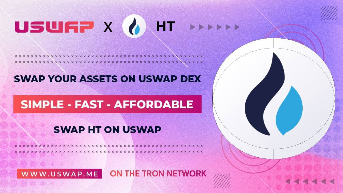 #HT is listed at #Uswap DEX with trading pair #HT / #UME
Provide liquidity with #HT /#ume to earn swap fees and farm #UME token. 

We welcome users to trade, provide liquidity, and farm #UME at uswap.me  ❤️

#defi #tron #uswap #DeFi #trading #crypto