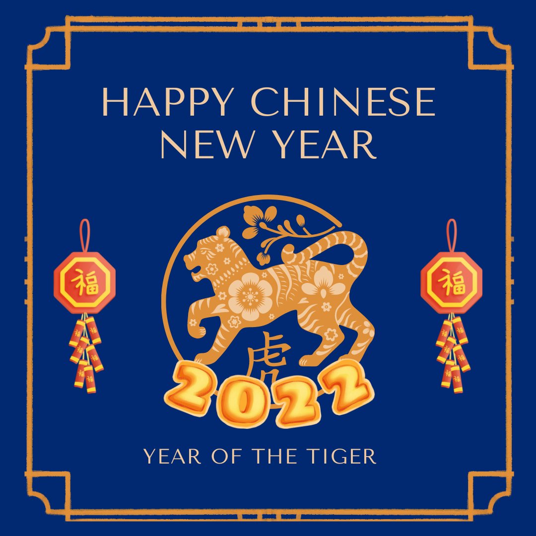 🐅 Happy #Chinese New Year! Year of the #Tiger 
#ChineseNewYear #ChineseNewYear2022 #ChineseNY