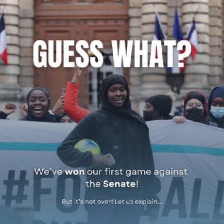 farenet's tweet photo. In just a few days over 42,000 people signed a petition to support Hijabi footballers in France👏🏽 THANK YOU! 

But the struggle for equality is far from over. A message from @leshijabeuses 👇🏼 https://t.co/DJ3WOSzJAA