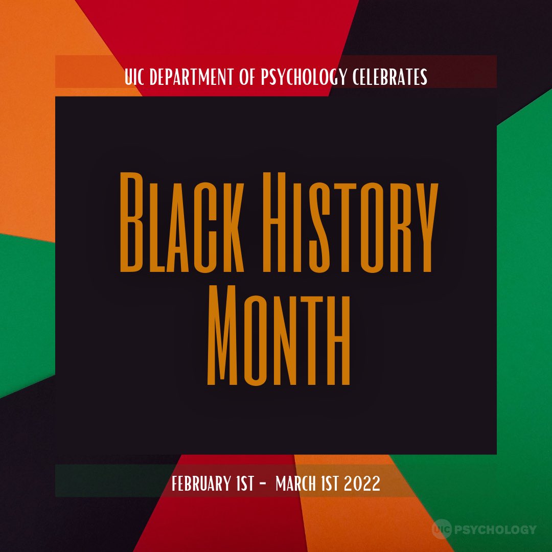 UIC's Department of Psychology proudly celebrates Black History Month and honors the Prominent Black Scholars who have contributed to advancing this field. 

#BlackHistoryMonth #BlackinPsychology #BlackinPsych #BlackPsychologists #BlackNeuroscientists #BlackinNeuro #UICPsychology