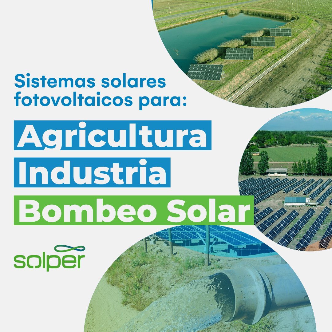GSolper's tweet photo. Somos especialistas en el diseño y ejecución de sistemas solares para la industria y la agricultura, el bombeo solar y al elecrificación rural☀️

#energiafotovoltaica #energiaslimpias #energíasolar #industria #agricultura #bombeosolar https://t.co/BKmmvVcf7S