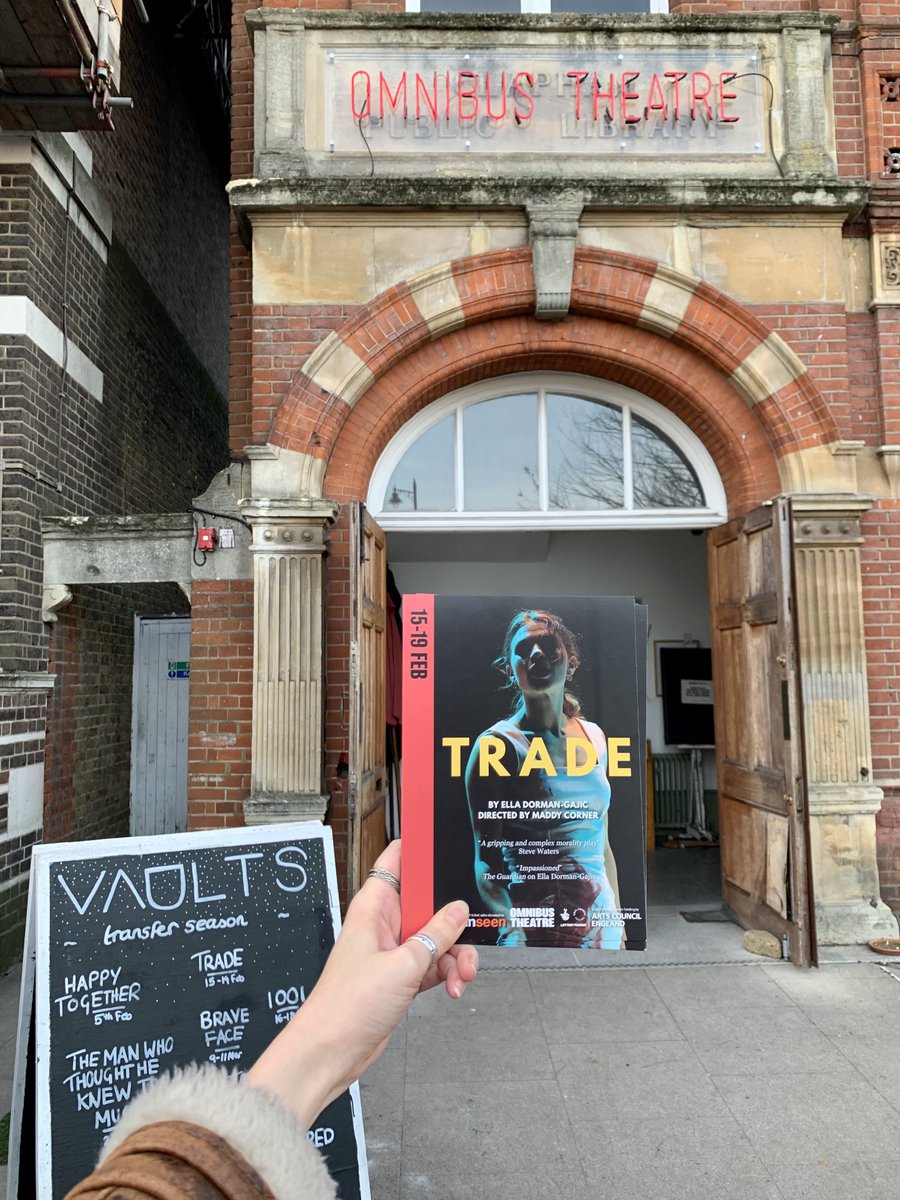 trade_theplay's tweet photo. It’s exactly 2 WEEKS until opening night &amp; our flyers  have arrived at the wonderful @OmnibusTheatre! If you’re in the area... why not come by for a coffee &amp; a flyer (or 5)? 😉

Described as “gripping and complex” by Steve Waters, TRADE runs 15-19 Feb. 🎟️: https://t.co/2vgoERtrF2 https://t.co/oH9dJ6vPNZ