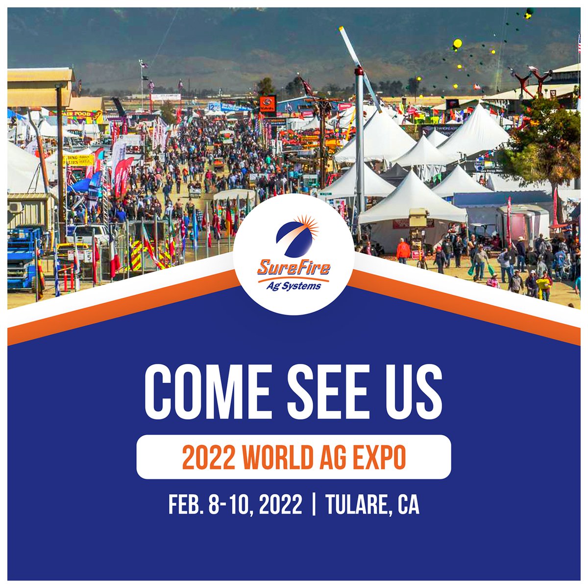 SurePointAg's tweet image. Make plans to stop by and see us at the World Ag Expo in Tulare, California from February 8-10! We&apos;ll have team members there to answer all your questions about our products. #SureFireAg #PrecisionAg #LiquidApplication #SprayTenderSystems #FarmSmarter #EveryRowMatters #AgTwitter