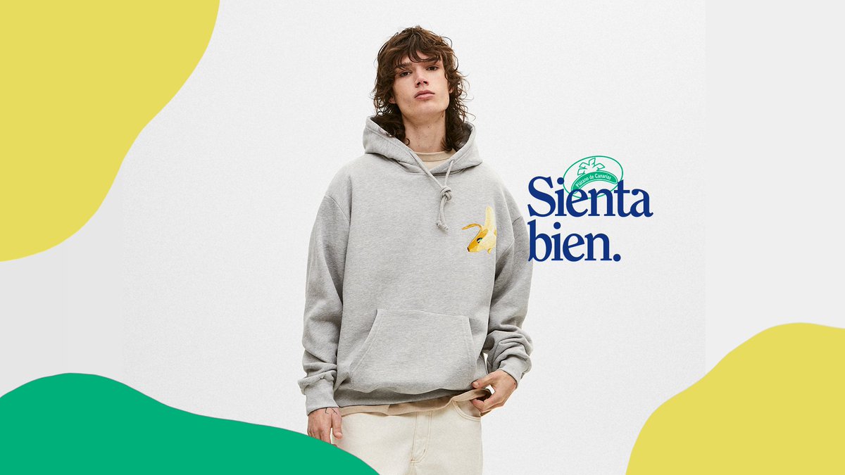 platanosiempre's tweet photo. El crossover más esperado ➡️ Colección de Plátano de Canarias X Pull&amp;Bear 😎 Donaremos todos los ingresos que recibamos de esta colaboración a La Palma, porque #ElPlátanoSientaBien por dentro y por fuera 🌝
Camiseta 👉🏻 https://t.co/GwKWvn2HmB 
Sudadera 👉🏻 https://t.co/yZiBo7T9pt https://t.co/zxNVAogPjo