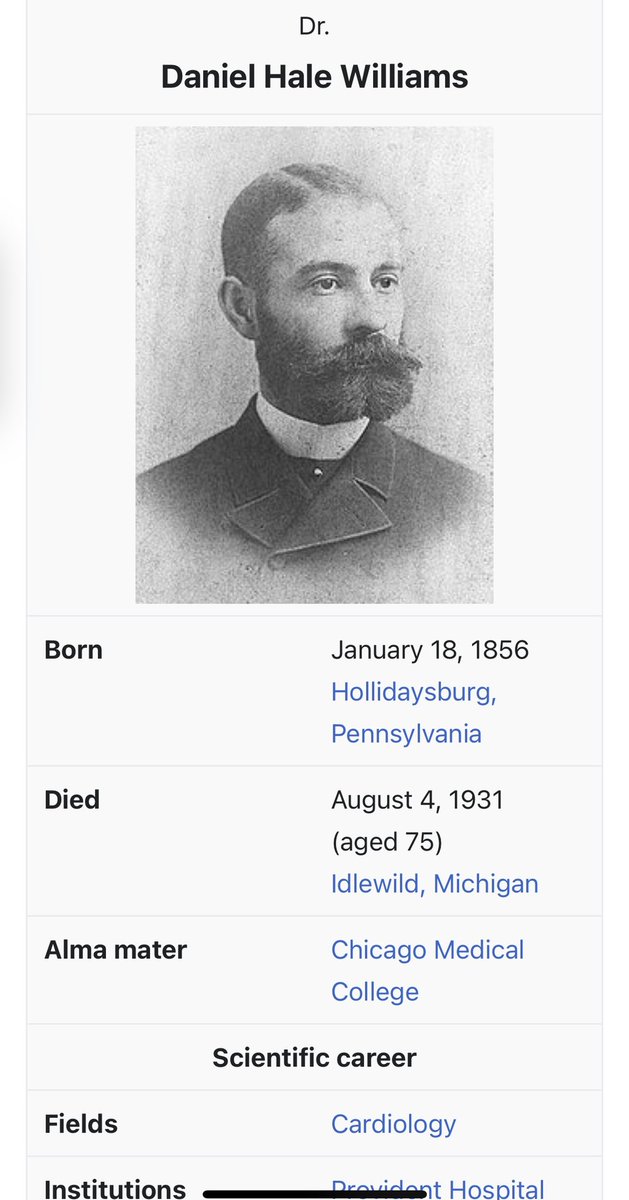 DrEddieGarcia's tweet photo. Know someone who has had heart surgery? Thank Daniel Hale Williams (January 18, 1856[1] – August 4, 1931) was an American general surgeon, in 1893 performed what is referred to as "the first successful heart surgery"#blackhistorymonth #blackhistoryisamericanhistory #RRISD #iamacc https://t.co/05QUtqRglR