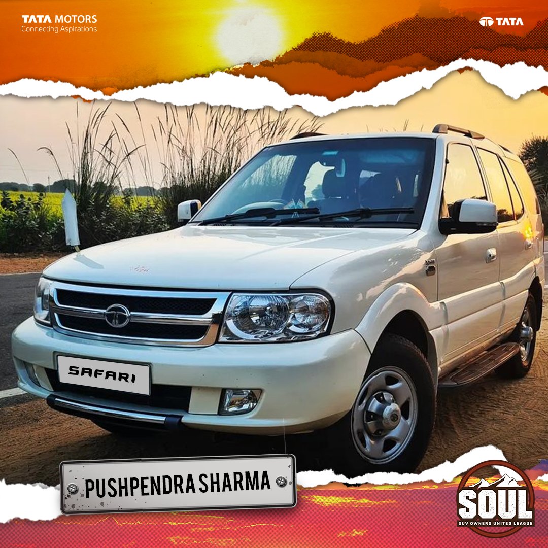 TataMotors_Cars's tweet photo. Pushpendra and his Safari share a SOULful bond, as they have each other's back on and off the road.
Use #DriveWithSOUL and post images of your SUVs dominating the lands to get featured on our pages.

#WeAreSOUL #ReclaimYourLife #TataSafari #SUV #SunsetDrives #Adventure https://t.co/6q0m8iRXdi