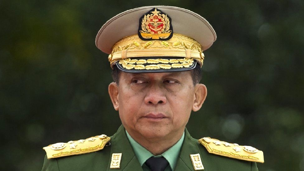 SAdamsR2P's tweet image. This man belongs in handcuffs at the International Criminal Court. In just 1 year #Myanmar&apos;s military junta has killed 1503 civilians &amp;amp; tortured 91 to death. Min Aung Hlaing is responsible for #CrimesAgainstHumanity. Time to hold him accountable for #WhatsHappeningInMyanmar 🇲🇲