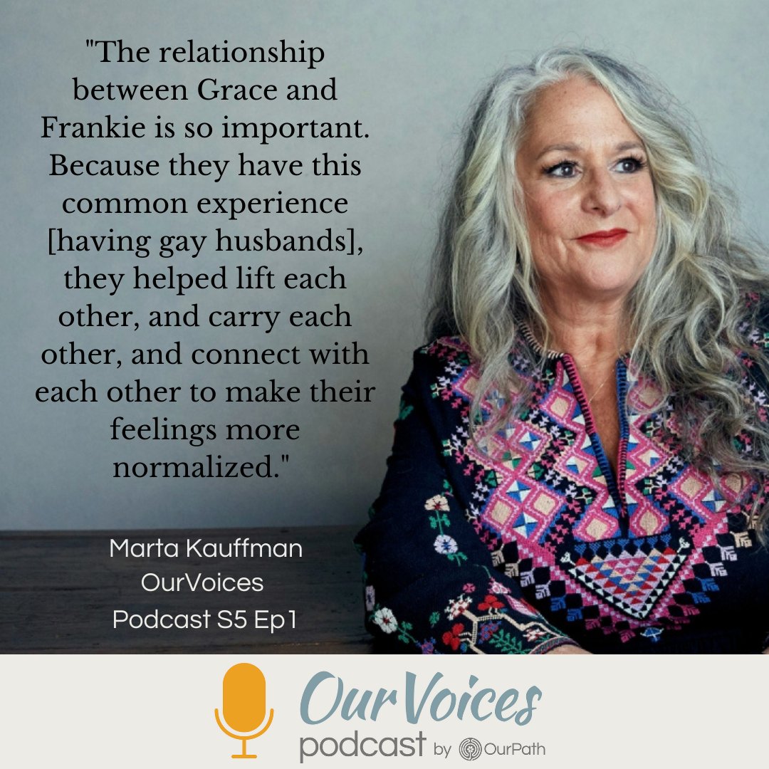OurPathOrg's tweet image. Marta Kauffman, creator of the Netflix series Grace and Frankie, shares the inspiration behind her characters, how the idea to give them gay husbands came about, and stories from her personal life that made it into the script.

bit.ly/OPOVs5e1